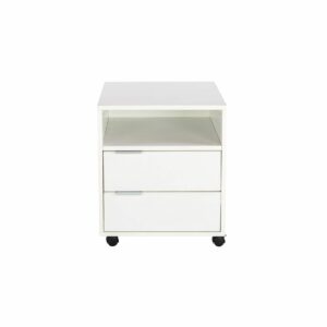 ED storage 2 drawers Made of MDF Wood White Color