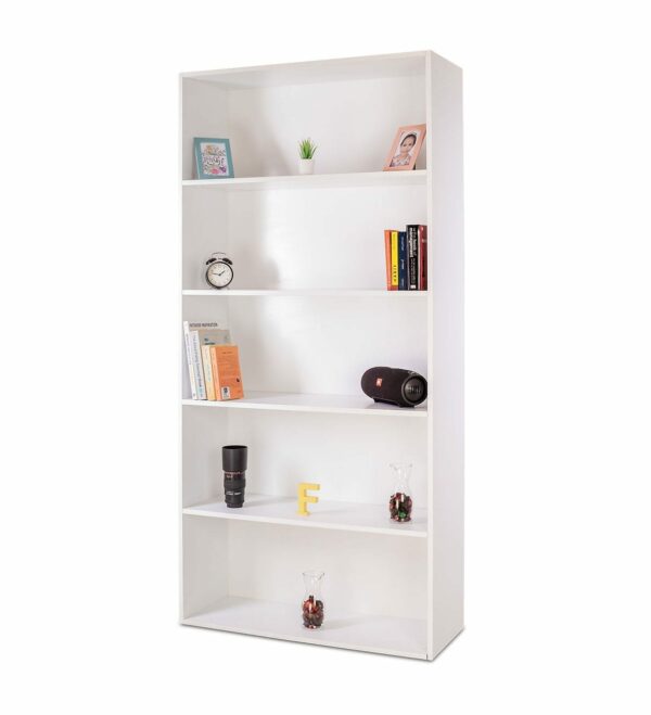 STAN Bookcase size 180cm x 80cm Made of MDF with White Color