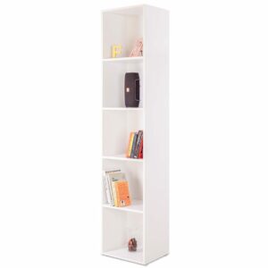 STAN Bookcase size 170cm x 40cm Made of MDF with White...