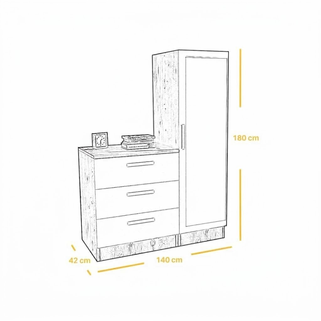Dresser With Mirror DR112 تسريحة بمراة - Image 5