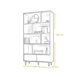 Alternative view of Bookcase BOC106 مكتبة