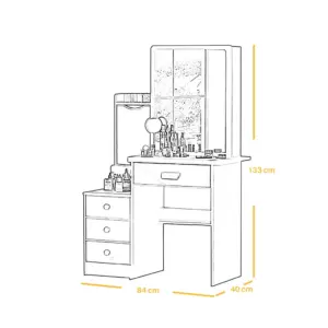 Alternative view of Dresser With Mirror DR103 تسريحة بمراة