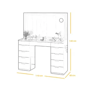 Alternative view of Dresser With Mirror DR105 تسريحة بمراة