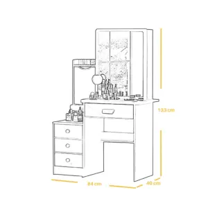 Alternative view of Dresser With Mirror DR119 تسريحة بمراة