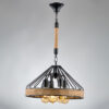 Hats Linen Chandelier Modern Black R1013 نجفة هاتس كتان مودرن اسود