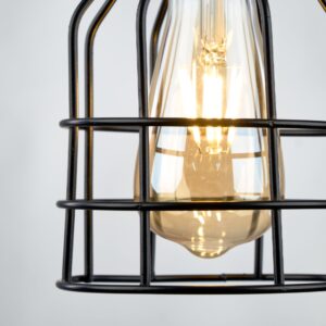 Alternative view of Modern Black Glass Pendant RB1024 دلاية جلاس مودرن اسود