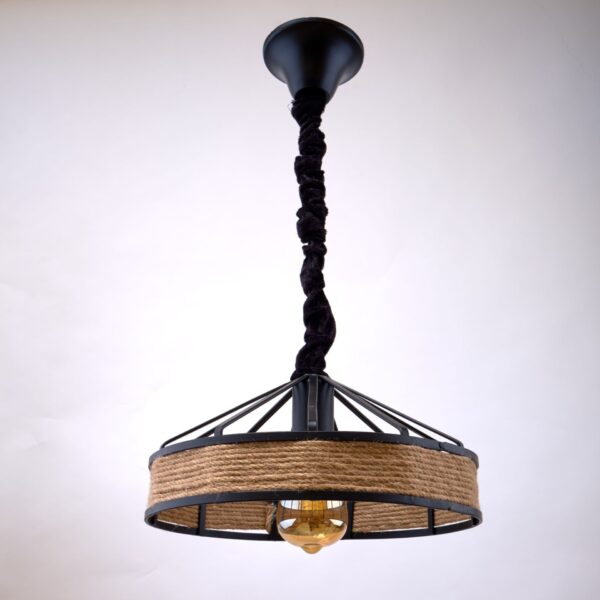 Modern Black Linen Ceiling Pendant K1027معلقة سقف مودرن اسود كتان