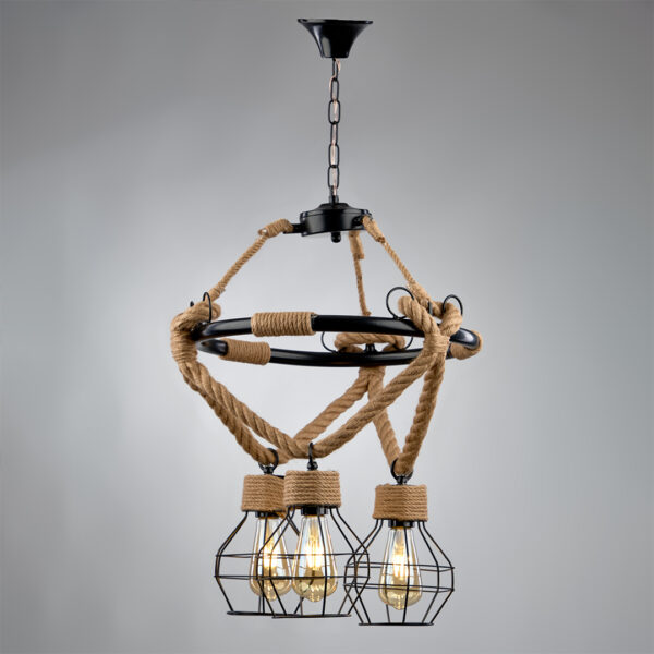 Modern Black Linen Flower Chandelier R1010 نجفه فلاور كتان مودرن اسود