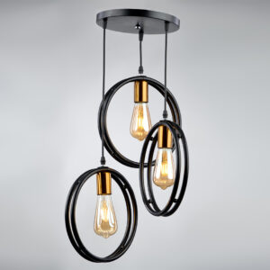 Alternative view of Modern Black Triple Ring Pendant 3R1027دلاية ثلاثية رينج مودرن اسود