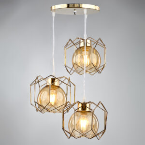 Modern Gold Triple Cell Pendant 3RG1032 دلاية ثلاثية خلية مودرن دهبي