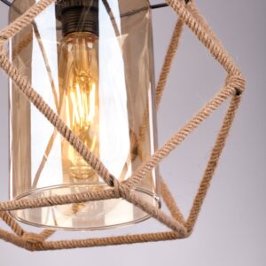 Alternative view of Modern Black Linen Curtain Pendant R1034 دلاية ستار كتان مودرن اسود