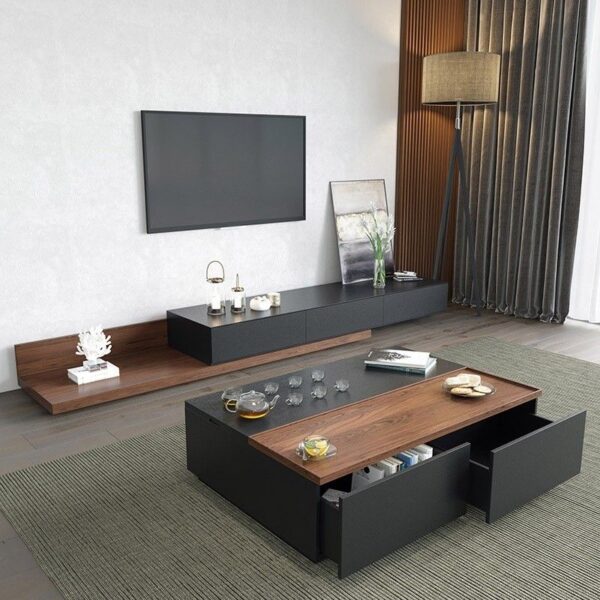 TV Unit and Coffee Table TU036 طقم ترابيزة تلفزيون وترابيزة قهوة