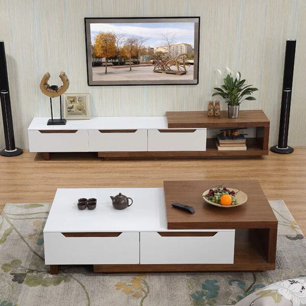 TV Unit and Coffee Table TVU070 طقم ترابيزة قهوة وتلفزيون