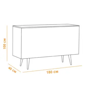 Alternative view of Wooden Buffet BUF003 بوفيه