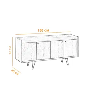 Alternative view of Wooden Buffet XBUF009 بوفيه