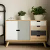 Wooden Dresser With 5 Drawers تسريحة ب 5 أدراج