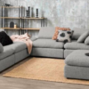 Wooden Grey Living Room Set طقم صالون لون رمادي