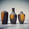 3 Vases Set 311 مجموعة 3 فازات خشبية