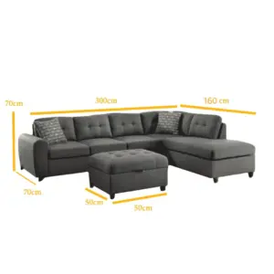Alternative view of L-Shape Sofa LSO06 كنبة ركنة
