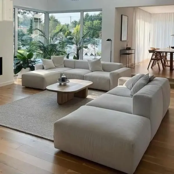 Living Room Set LRS001 طقم صالون كنبتين وبوفين