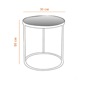 Alternative view of Steel Side Table Set White and Gold طاولة جانبية ذهبية قطعتين