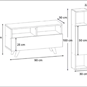 Alternative view of TV Unit TVU003 ترابيزة تلفزيون