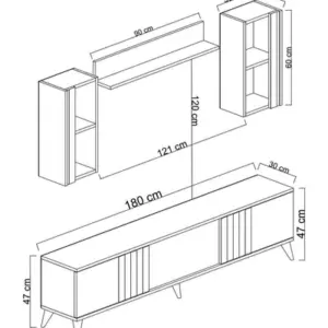 Alternative view of TV Unit TVU035 ترابيزة تلفزيون
