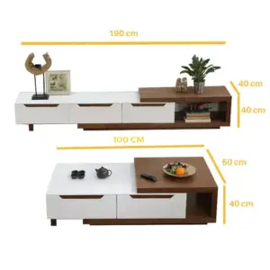 Alternative view of TV Unit and Coffee Table TVU070 طقم ترابيزة قهوة وتلفزيون