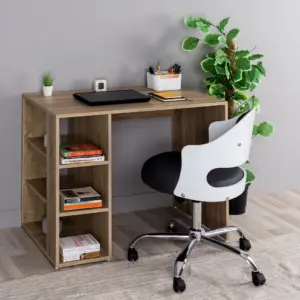 Alternative view of VOLKY Desk مكتب بسيط بأرفف جانبية