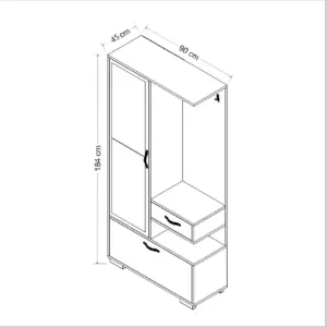 Alternative view of Wardrobe WAD003 دولاب