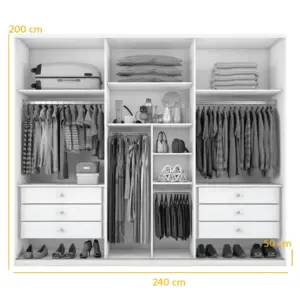 Alternative view of Wardrobe WAD044 دولاب
