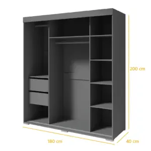 Alternative view of Wardrobe WAD052 دولاب