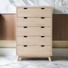 Wooden Dresser Beige تسريحة بيج
