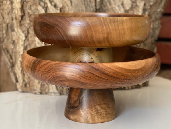 Wooden Fruit Bowl 305 بولة فواكة خشبية