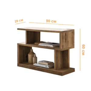 Alternative view of Wooden Side Table Brown طاولة جانبية بني خشبية