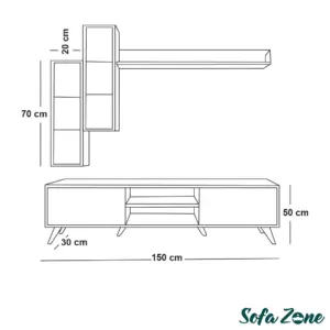 Alternative view of TV Unit TVU082 ترابيزة تلفزيون مع وحدة أرفف