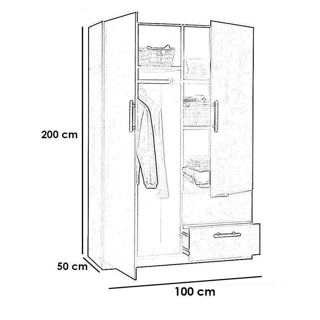 Wardrobe WAD116 دولاب - Image 2