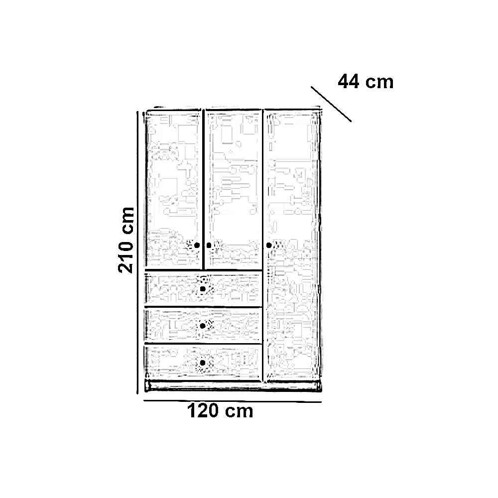 Wardrobe WAD098 دولاب - Image 4