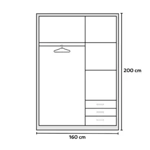 Alternative view of Wardrobe WAD126 دولاب