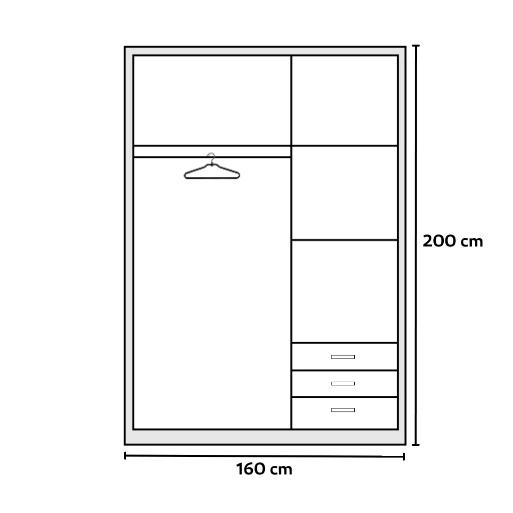 Wardrobe WAD126 دولاب - Image 2