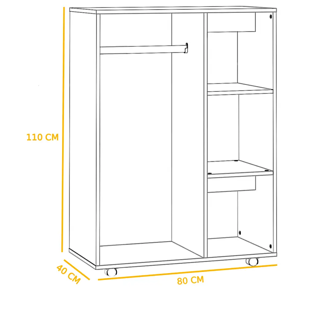 Wardrobe WAD130 دولاب - Image 4