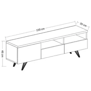 Alternative view of TV Unit TVU144 ترابيزة تلفزيون