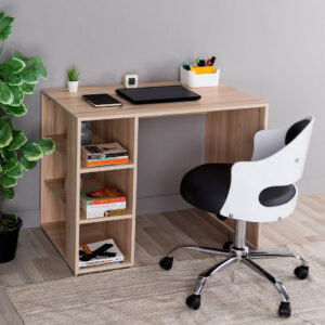 VOLKY Desk مكتب بسيط بأرفف جانبية