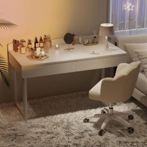 Alternative view of Wooden Desk Grey & White مكتب خشبي رمادي وابيض