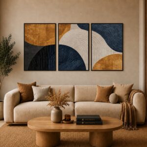 Amber Wave Harmony Frame Set FR041 لوحات تناغم الموج العنبري