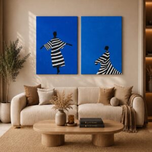 Blue Motion Frame Set FR008 لوحات التناغم الأزرق