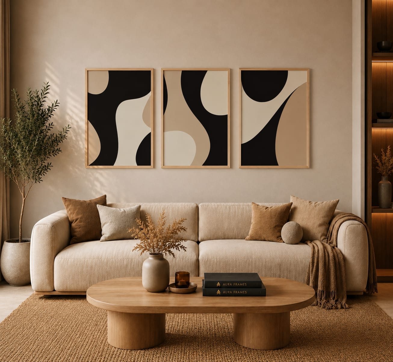 Earthy Curves Frame Set FR030 لوحات المنحنيات الارضية
