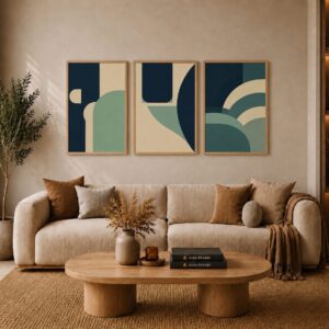 Earthy Geometry Frame Set FR029 لوحات هندسة أرضية