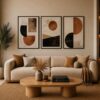 Earthy Geometry Frame Set FR034 لوحات الهندسة الأرضية