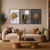 Golden Botanicals Frame Set FR032 لوحات النباتات الذهبية
